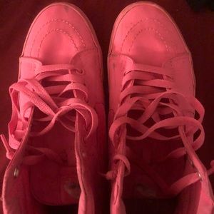 All pink hightop vans